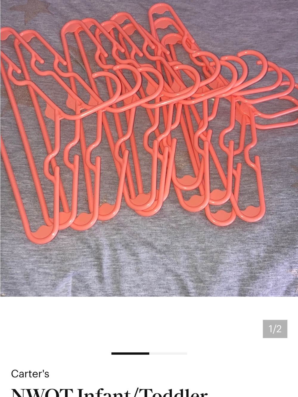 Carter's Coral Infant/Toddler Plastic Hangers